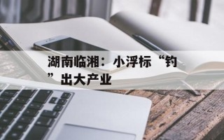 湖南临湘：小浮标“钓”出大产业