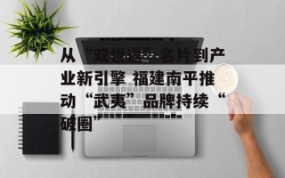 从“双世遗”名片到产业新引擎 福建南平推动“武夷”品牌持续“破圈”
