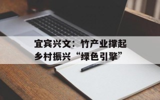 宜宾兴文：竹产业撑起乡村振兴“绿色引擎”