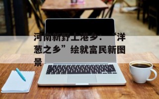 河南新野上港乡：“洋葱之乡”绘就富民新图景