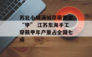 苏北小城满城尽带黄金“甲” 江苏东海手工穿戴甲年产量占全国七成