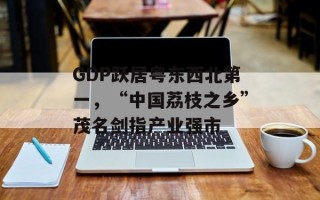 GDP跃居粤东西北第一，“中国荔枝之乡”茂名剑指产业强市