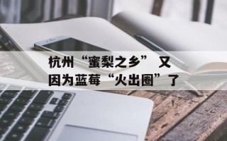 杭州“蜜梨之乡” 又因为蓝莓“火出圈”了