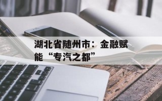 湖北省随州市：金融赋能“专汽之都”